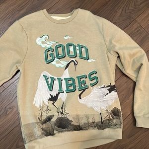 Good Vibes crane sweatshirt